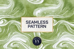 Watercolor Matcha Pattern, Green Wash Texture Product Image 3