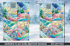 Garden Flag Sublimation| Christmas Garden Flag PNG Design Product Image 1