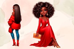 Valentines Day Clipart, Valentine Afro Girls, Love Clipart. Product Image 9