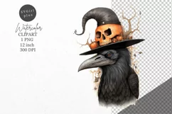 Halloween clipart, Raven clipart, Autumn clipart Product Image 1