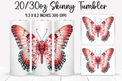 Butterfly Tumbler Design - Sublimation PNG Design Product Image 1
