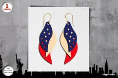 Patriotic Feather Earrings Laser Cut | Jewerly | SVG Product Image 1