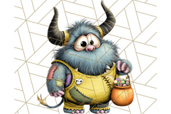 Monster Kids Clipart PNG, Cute Halloween Costume Art Product Image 2