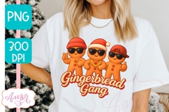 Gingerbread Gang PNG, Funny Christmas PNG for kid&#039;s shirts Product Image 5