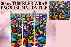 Colorful Stained Glass Tree Tumbler Design 20oz Product Image 1