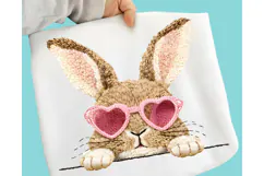 Faux Yarn Easter PNG, Easter Bunny PNG, Faux yarn Bunny PNG Product Image 3