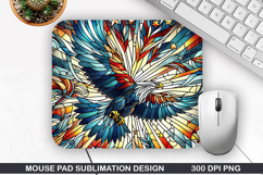 Bald Eagle Mouse Pad Sublimation, 4th Of July Mouse Pad PNG Product Image 1
