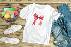 Stormy Gray Cloudy Sky Coquette Bow Clipart Product Image 10