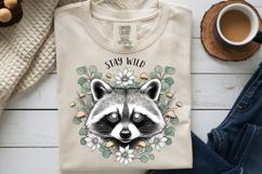Stay Wild Raccoon PNG, Cottagecore Sublimation Design Product Image 9