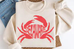 Delaware Crab SVG PNG | Word Art Cut File Product Image 3