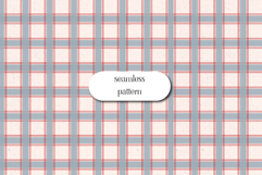 Red and Blue Plaid Seamless Pattern with Vintage Texture Product Image 1