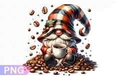 Coffee Gnome Sublimation, Gnome Clipart PNG Product Image 1