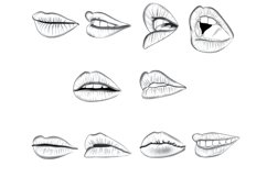 Lips Mouths Set 3 Procreate Brush Stamp, 30 Lips Product Image 10