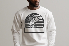 Bass Fishing Svg American Flag Fish Cut File for Cricut Product Image 3