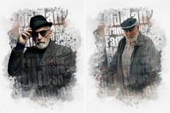 Typography Portrait Watercolor Art photo Effect Product Image 4