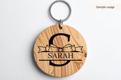 Coquette Ribbon Monogram SVG Bundle | Baby Girl Ribbon Product Image 10