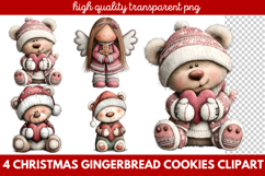 Christmas Gingerbread Cookies Clipart | Cute Holiday Cookie Product Image 1