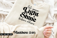 Let your LIGHT - Christian Sleeve T-Shirt Design Product Image 1