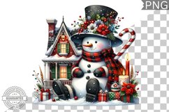 Christmas Snowman Sublimation - Clipart PNG Bundle Product Image 11
