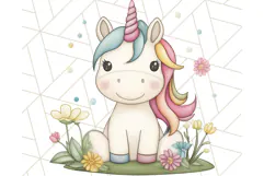 Fairy Tale Unicorn PNG Pastel Magic Clipart, Fantasy Rainbow Product Image 2