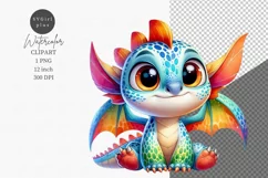Fantasy clipart, Baby dragon clipart Product Image 1