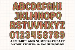 Christmas Alphabet png clipart, christmas letters doodle Product Image 4