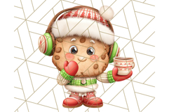 Cozy Christmas Bakery Clipart PNG, Holiday Cookie Art Product Image 2