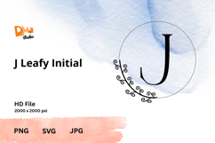 Leafy Initial Monogram - Nature Inspired Letters Product Image 1