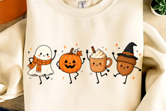 Fall Halloween Pumpkin Ghost Friends PNG, Halloween Ghost Product Image 3
