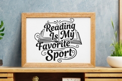 Reading Is My Favorite Sport Svg, Funny Book Lover Svg. Product Image 10