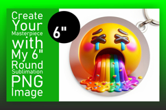 Lovely Circle Design Sublimation PNG , 3D Emoji Product Image 1
