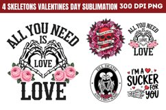 Skeletons Valentines Day Bundle PNG Product Image 8