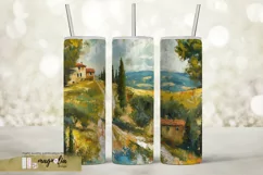 Oil painting texture seamless tumbler wrap sublimation png Product Image 1