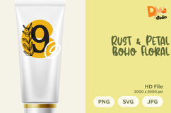 Rust &amp; Petal Boho Floral Monogram Product Image 1