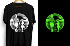 Tribal Silhouette Father and Daughter Product Image 6