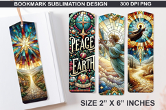 Christmas Bookmarks Sublimation - 4 Bookmark Design Product Image 1