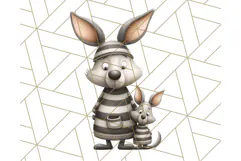 Cute Animals in Jail Clipart PNG, Funny Prisoner Critters Product Image 2