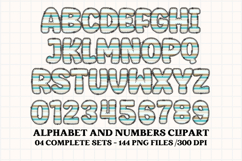 Baby Boy Digital Papers, Baby Boy doodle letters Product Image 5