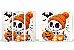 Cute Skeleton Tumbler Sublimation. Halloween Tumbler Design Product Image 2