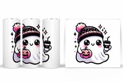 Cute Ghost Tumbler Sublimation. Ghost Halloween Tumbler Product Image 2