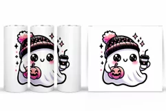 Cute Ghost Tumbler Sublimation. Ghost Halloween Tumbler Product Image 2