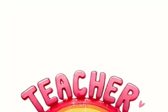 Teacher Rainbow PNG, Digital Art Download, Teacher Gift Idea Product Image 2