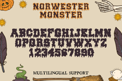 Norwester Monster - Font Duo Regular &amp; Outline Dripping Product Image 9
