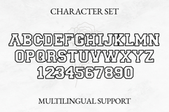 Norwester Outline - Bold Varsity Block Font Product Image 9