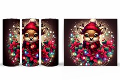 Christmas Deer Tumbler Design. Christmas Tumbler Sublimation Product Image 2