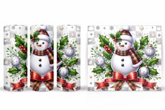 Cute Snowman Tumbler. Christmas Snowman Tumbler Sublimation Product Image 2