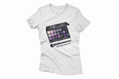 Gothic Eyeshadow Palette Brush Halloween PNG Makeup Cosmetic Product Image 2