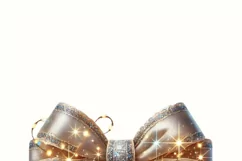 Christmas Lights Coquette Bow, Holiday PNG Design, Christmas Product Image 3