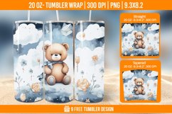 3D Bear In Snow Tumbler Wrap Designs Product Image 1