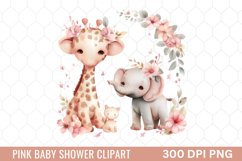 Pink Baby Shower Clipart Product Image 1